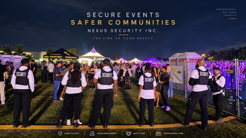 Nexus Security guards at a night event